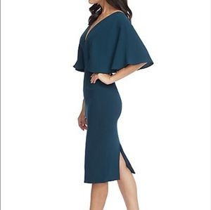 🚫SOLD🚫NWT Dress the Population Louisa flutter sleeve dress in Pine